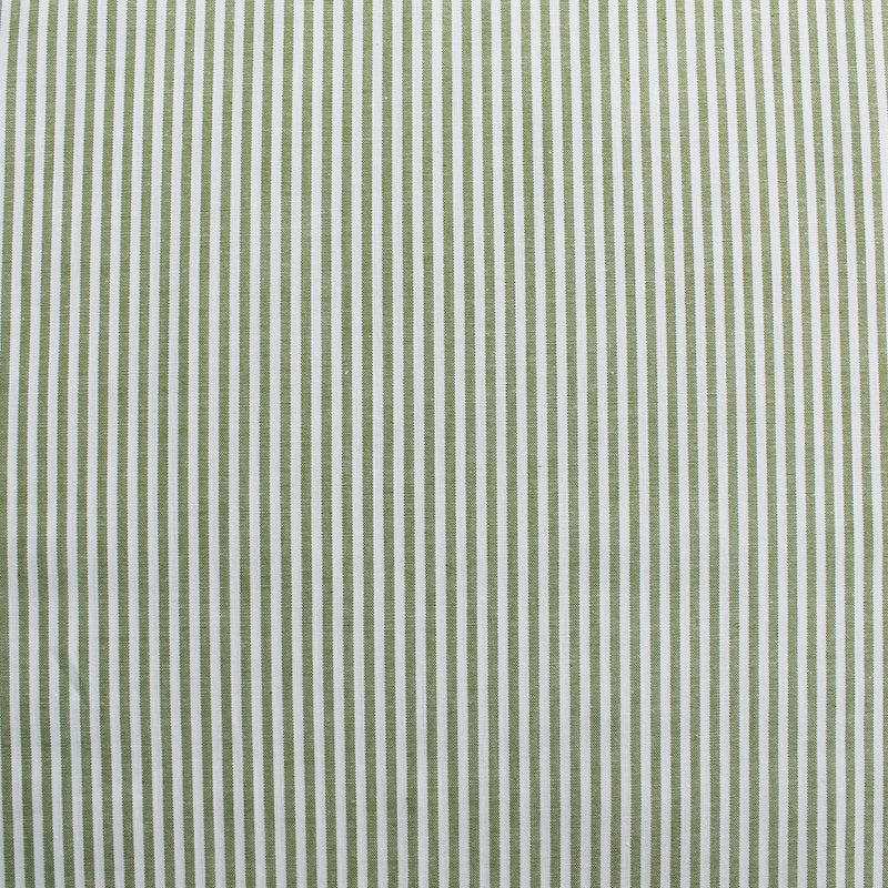 Dressmaking Cotton Chambray Stripe - Sage Green