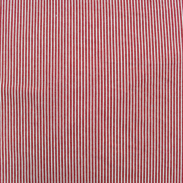 Dressmaking Cotton Denim Hickory Stripe - Red and White