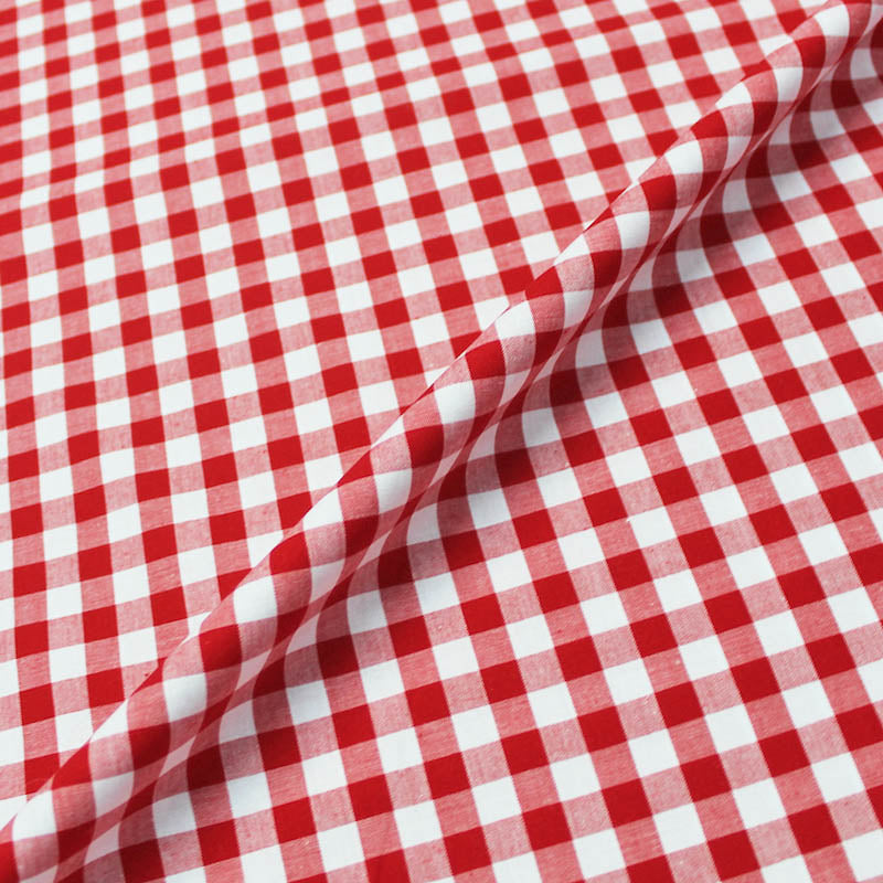 Dressmaking Cotton Gingham - Wide Width - Red and White