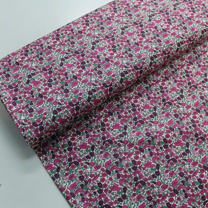 Dressmaking Floral Cotton Lawn - Prune and Blossom - Purple