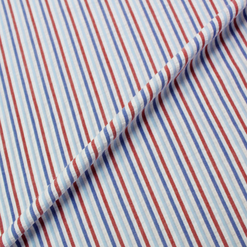 striped cotton dress fabric uk Royal Blue / White - 100% Cotton Poplin Dress Fabric Material - 8mm Stripe - Metre/Half