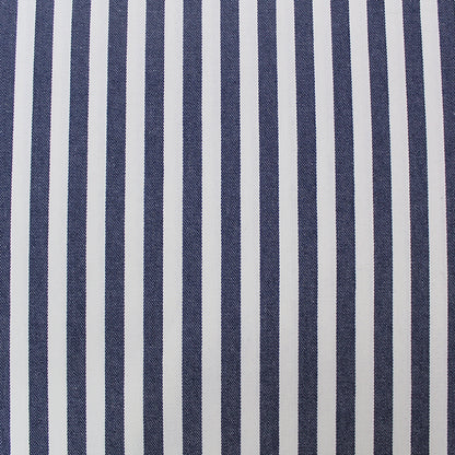 Dressmaking Cotton Twill - Medium Stripe - Navy and White