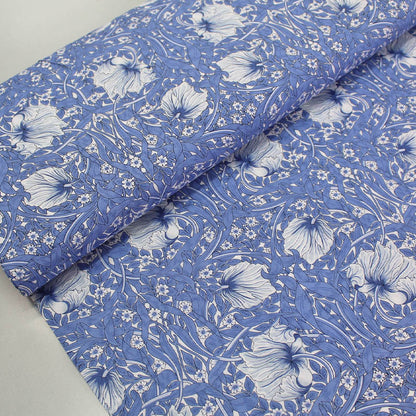 Dressmaking Floral Cotton Lawn - Blue - Rosemary