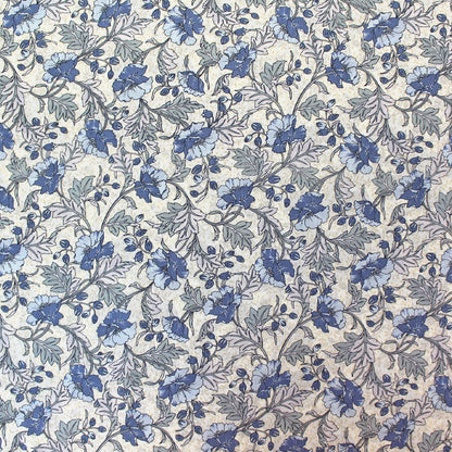 Dressmaking Floral Cotton Lawn - Blue - Thelma
