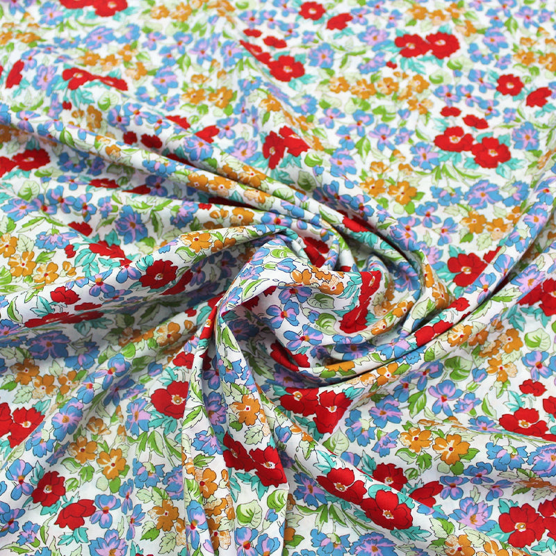 Dressmaking Floral Cotton Lawn - Bright - Edith