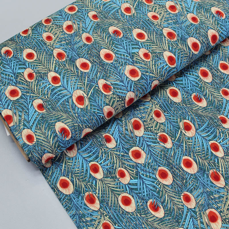 Dressmaking Floral Cotton Lawn - Red and Blue - Captain Peacock