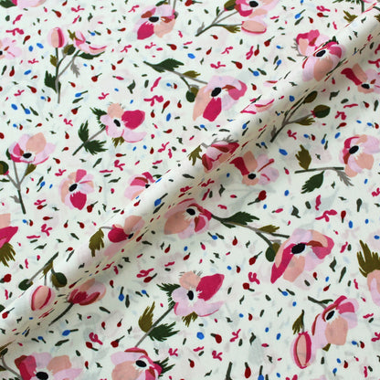 Dressmaking Floral Cotton Lawn Fabric - Elizabeth