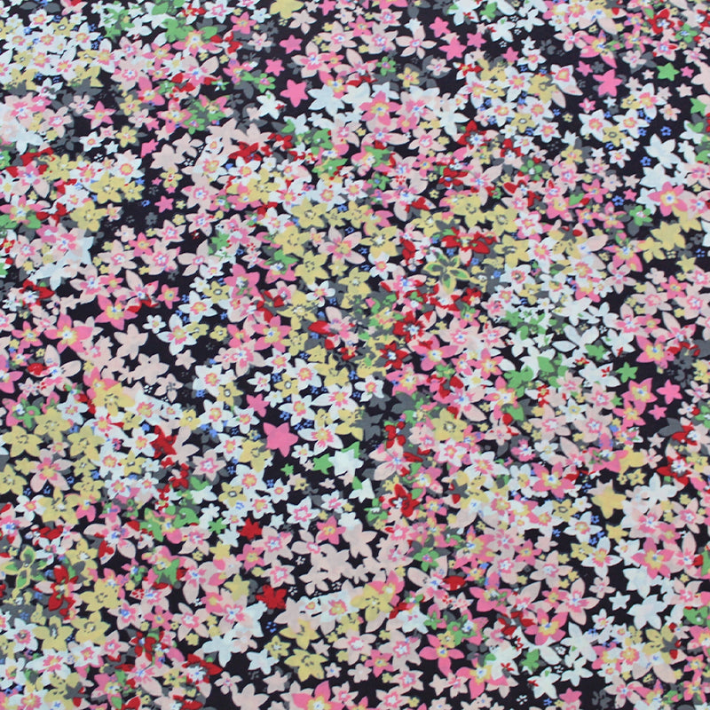 pink floral cotton lawn fabric