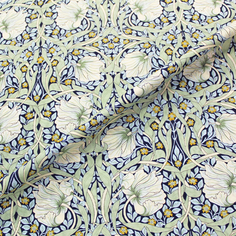 Dressmaking Floral Cotton Lawn - Green - Rosemary