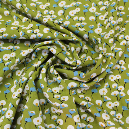 Dressmaking Floral Viscose - Sun Dress - Zesty Green