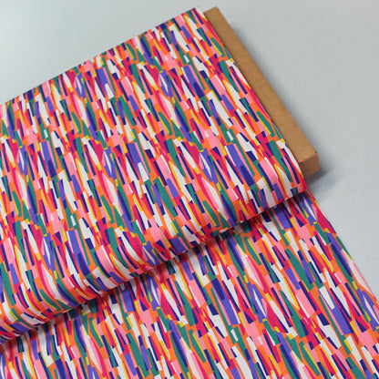 Pink Geometric 100% Cotton Lawn Fabric