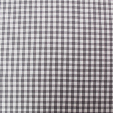 Dressmaking Cotton 9mm Gingham - Wide Width - Grey and White