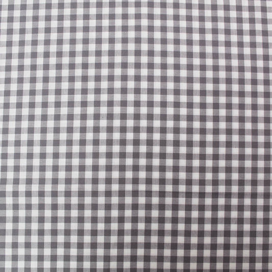 Dressmaking Cotton Gingham - Wide Width - Grey and White