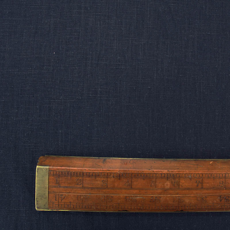 75% Linen 25% Cotton Navy Blue Washed Linen Fabric