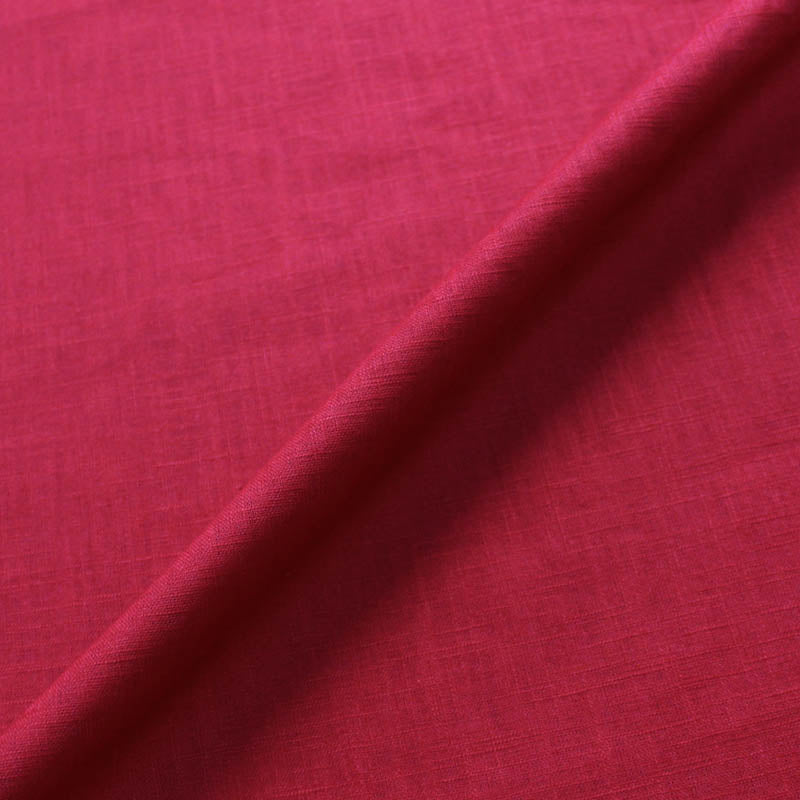 75% Linen 25% Cotton Red Washed Linen Fabric
