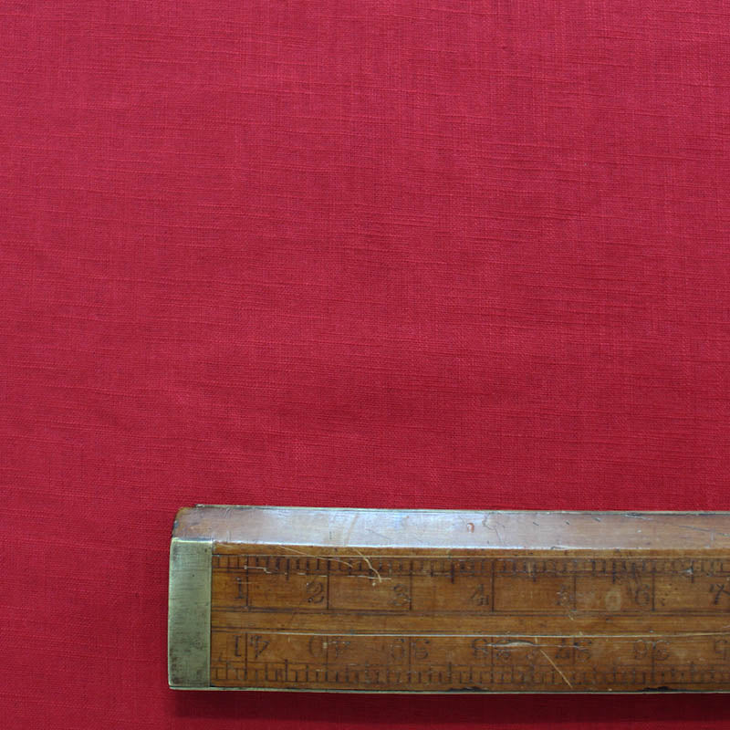 75% Linen 25% Cotton Red Washed Linen Fabric