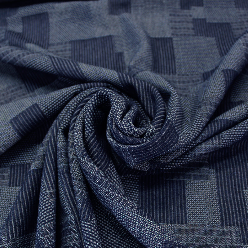 Dressmaking Patchwork Effect Denim Cotton Fabric