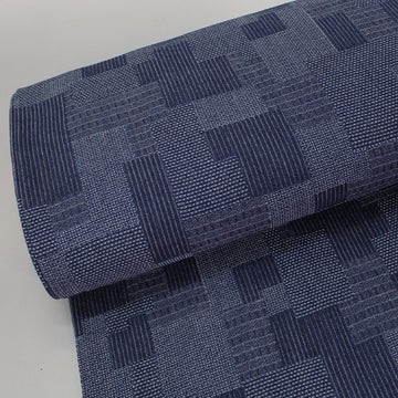Dressmaking Patchwork Effect Denim Cotton Fabric