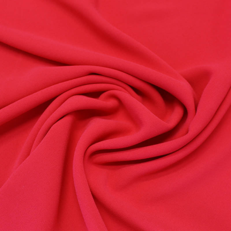 Dressmaking Polyester Triple Crepe - Bright Red