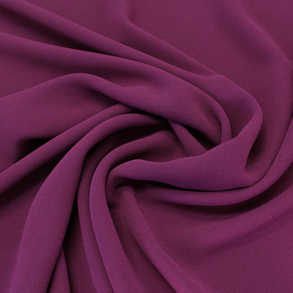 Burgundy Triple Crepe Fabric, Dressmaking