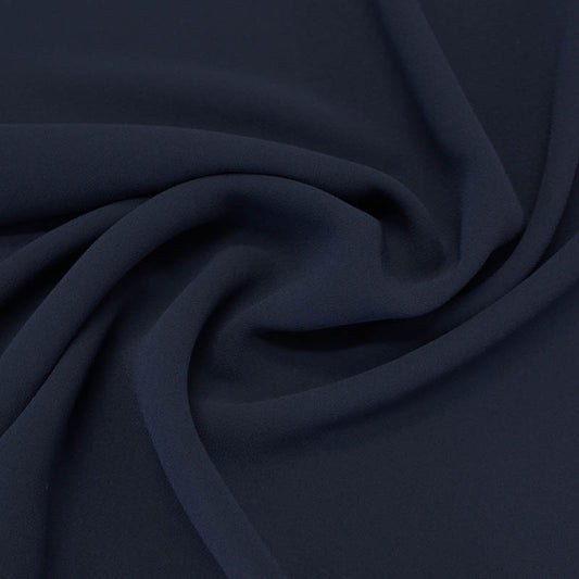 Dressmaking Polyester Triple Crepe - Navy Blue