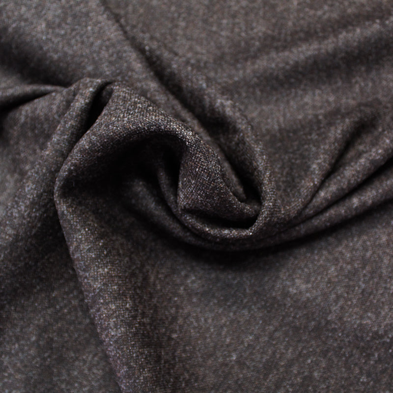 Charcoal Grey  100% Shetland Wool Tweed Fabric 
