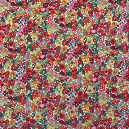 Stretch Cotton Floral Needlecord Fabric