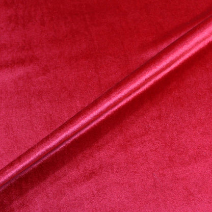 Red Stretch Velvet Dressmaking Fabric