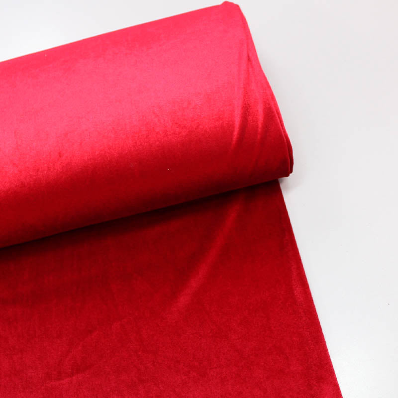 Dressmaking Stretch Velvet - Red