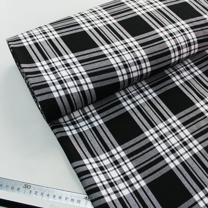 Dressmaking Tartan - Natty Check - Black and White