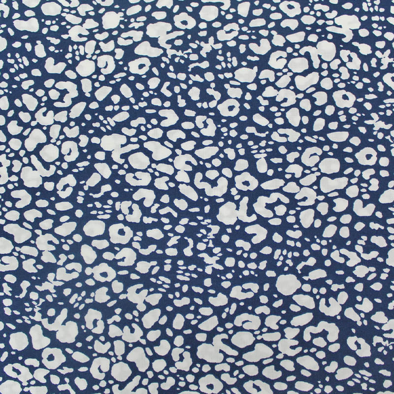 Dressmaking Viscose - Blue - Almost Leopard Print