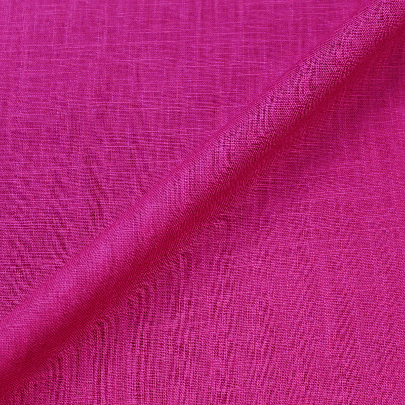 Dressmaking Washed Linen Handle - Bright Raspberry Pink