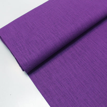 Purple 100% Linen Fabric