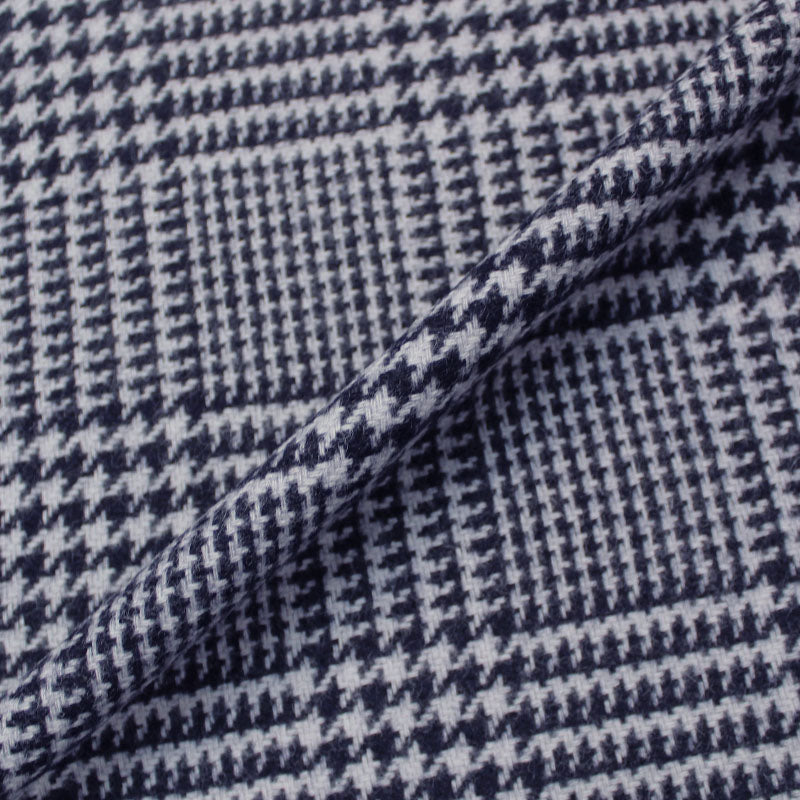 Navy Blue Prince of Wales large check fabric