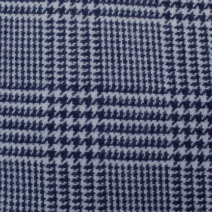 Dressmaking Wool - Periwinkle and Navy Big Prince of Wales Check