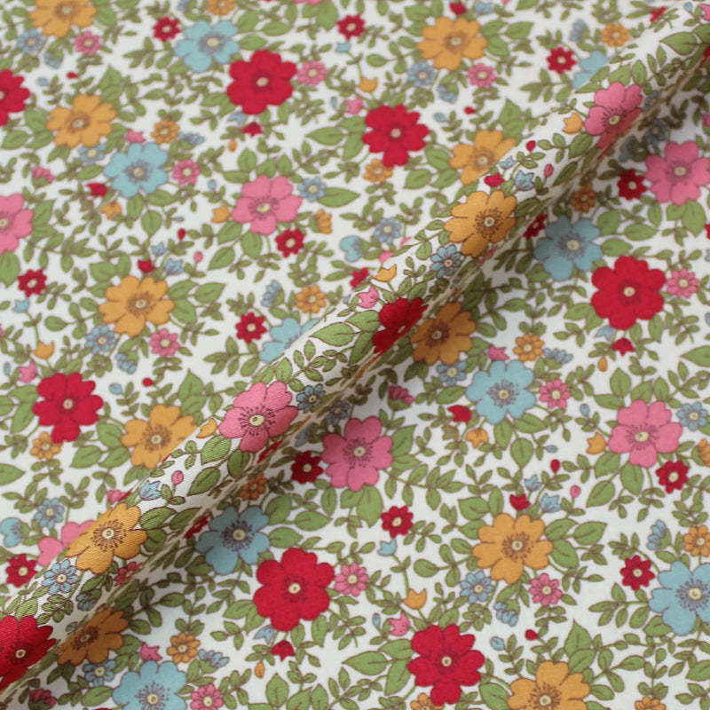 Floral Cotton - Pinks and Oranges - Betty