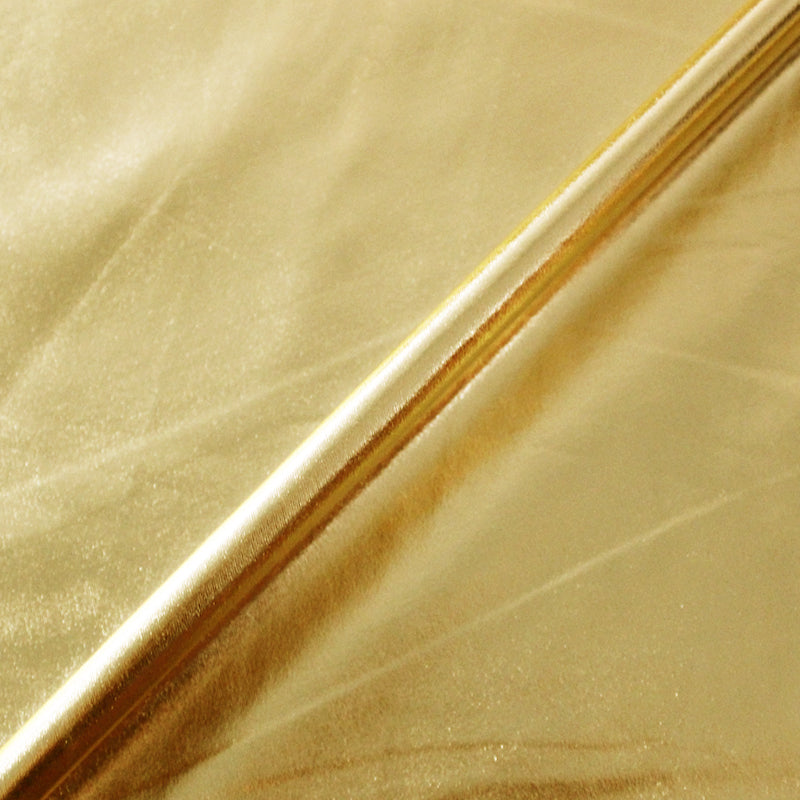 Foil Print Stretch Polyester Jersey - Gold