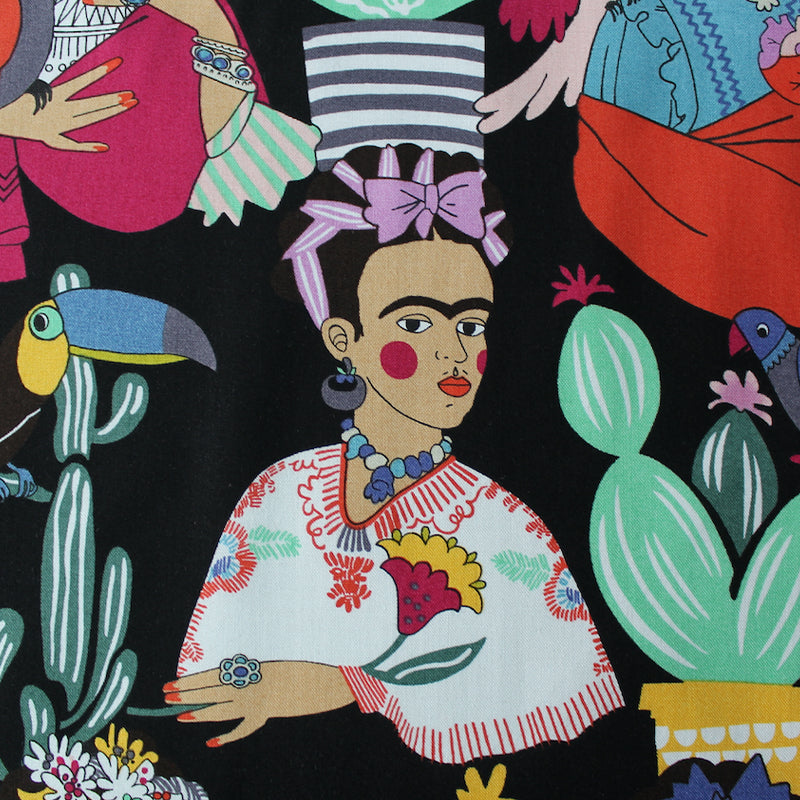 Frida Con Las Plumas - Black - Alexander Henry