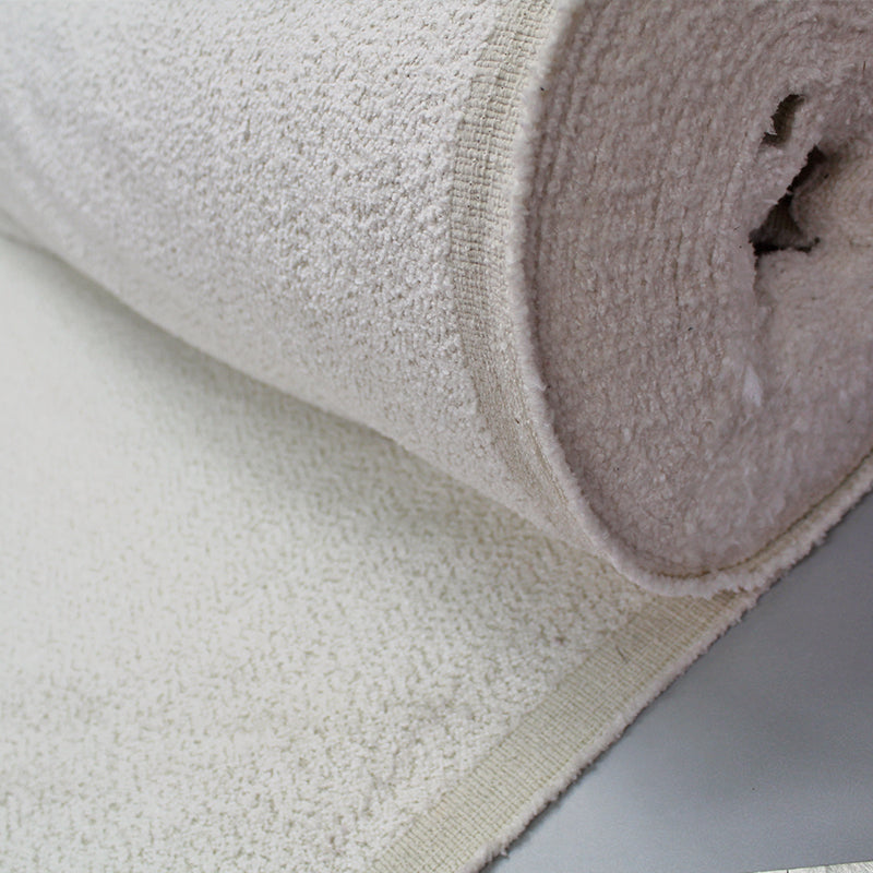 Ivory white furnishing boucle fabric