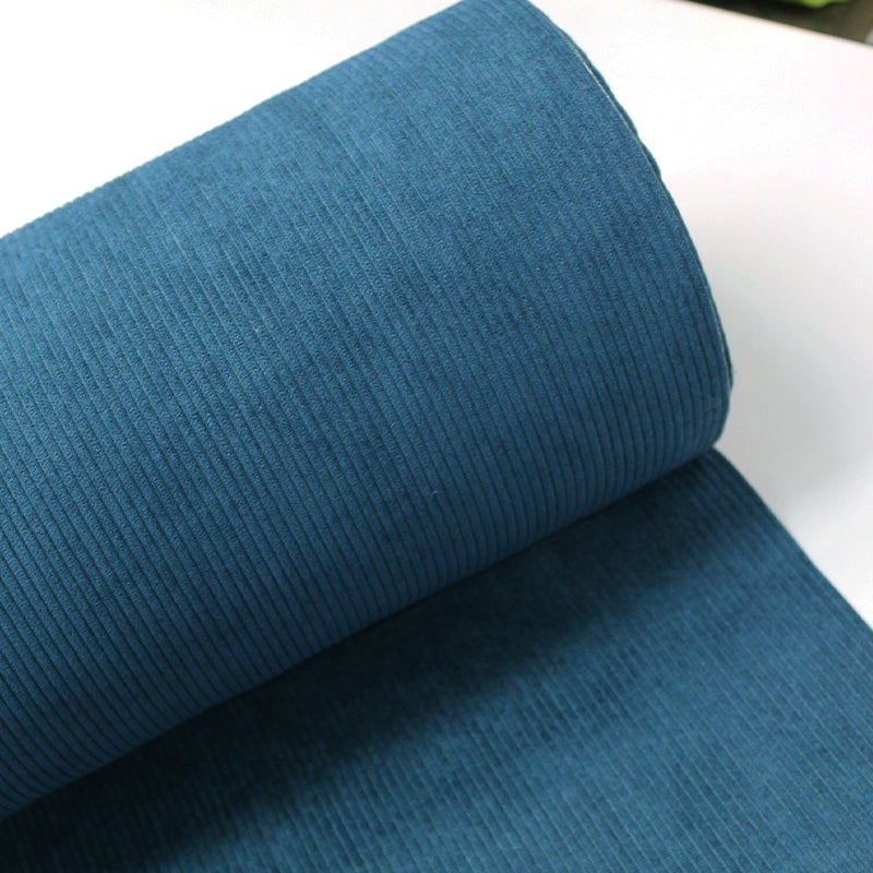 Petrol Blue Corduroy Upholstery Fabric