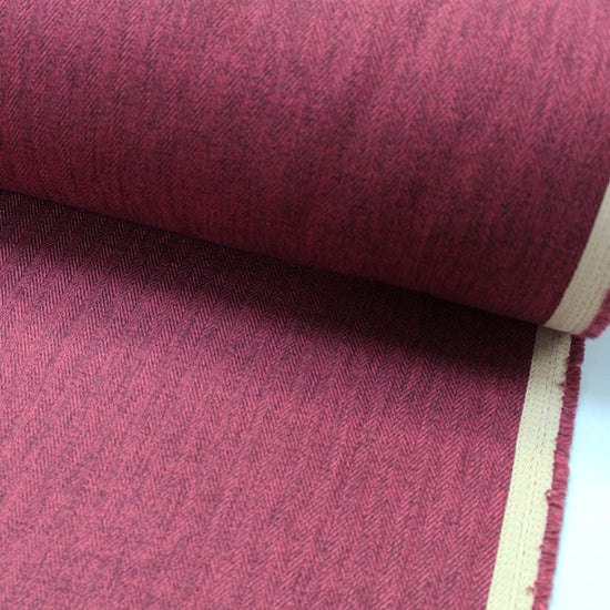 Burgundy Red Herringbone Furnishing Fabric Fabrics Galore