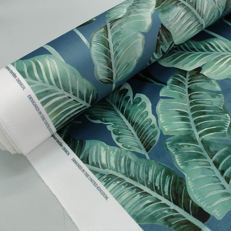 Green Botanical Furnishing Velvet Fabric