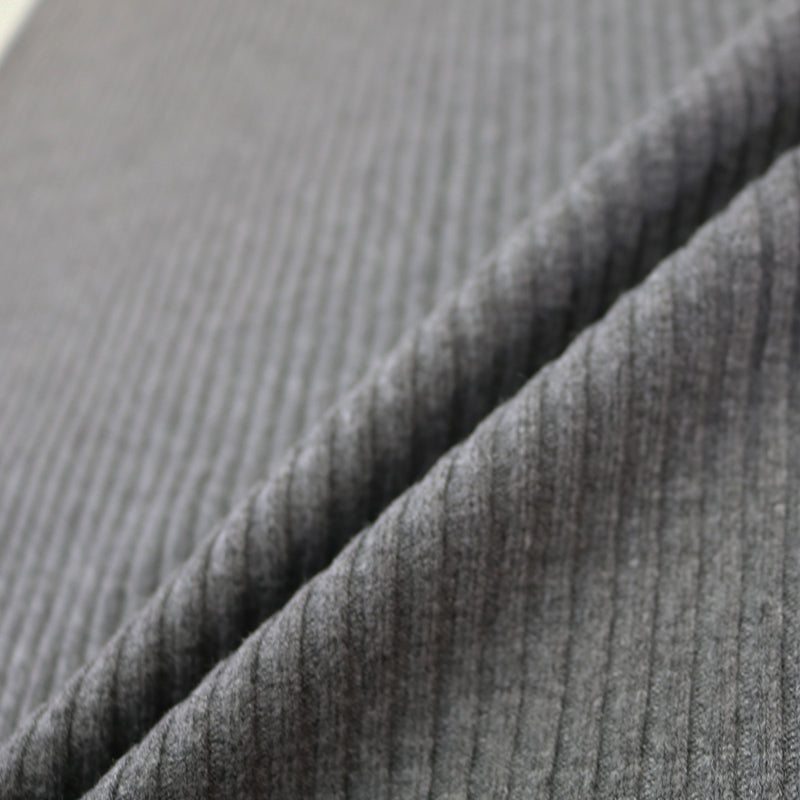 Gray Rib Charcoal Grey Chunky Ribbing Fabric | Circular Ribbing – Fabrics Galore