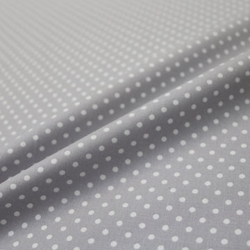3mm Polka Dot Cotton - Silver Grey