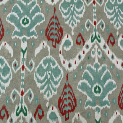 HOME FURNISHING LINEN MIX GEOMETRIC - Fleetwood - Reds and Teal
