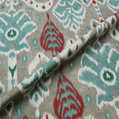 HOME FURNISHING LINEN MIX GEOMETRIC - Fleetwood - Reds and Teal