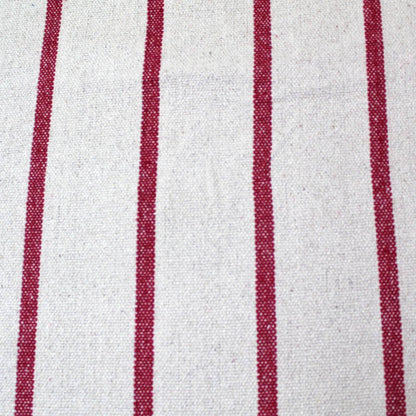 Heavy Weight Cotton - Red Stripe