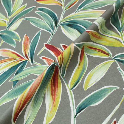 Banana Leaves Home Furnishing Fabric with a Hint of Orange - Jungle