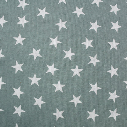 Home Furnishing Cotton - Sage Green - White Star