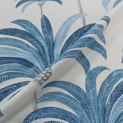 La Palmeraie Furnishing Fabric - Maison THEVENON Paris - Blue and White